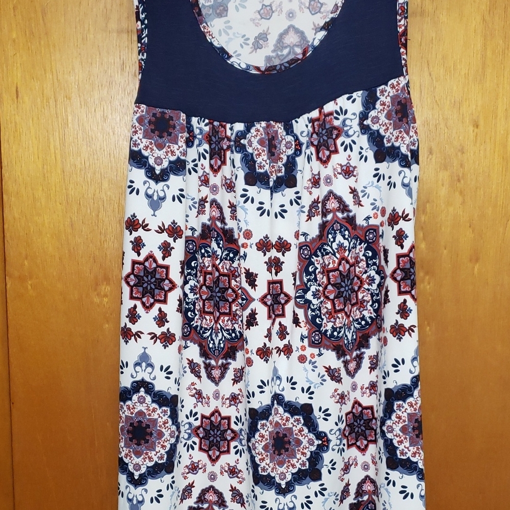 Baby Doll Tank Top Magic Fit Navy/White